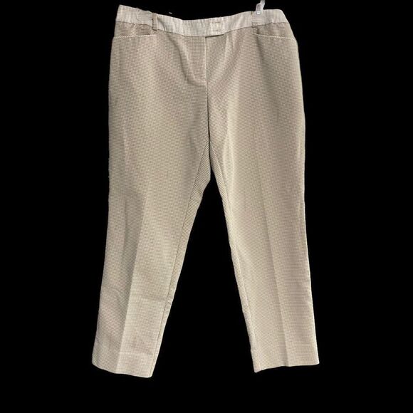 THE LIMITED Women’s Tan & White Cropped Pants Size 10 Inseam 25” - Picture 4 of 11